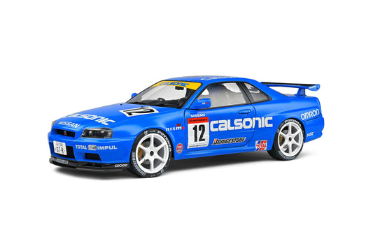 421183720 Nissan GT-R (R34) Streetfighter Calsonic Tribute #12 blue 1:18 - ModelCarHQ