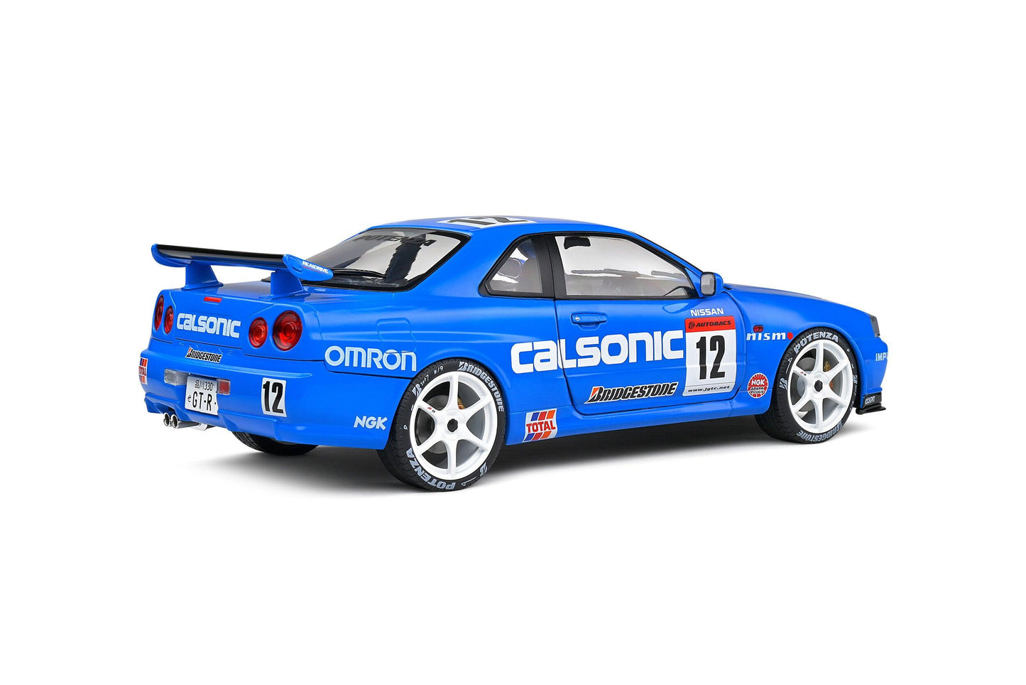 421183720 Nissan GT-R (R34) Streetfighter Calsonic Tribute #12 blue 1:18 - ModelCarHQ