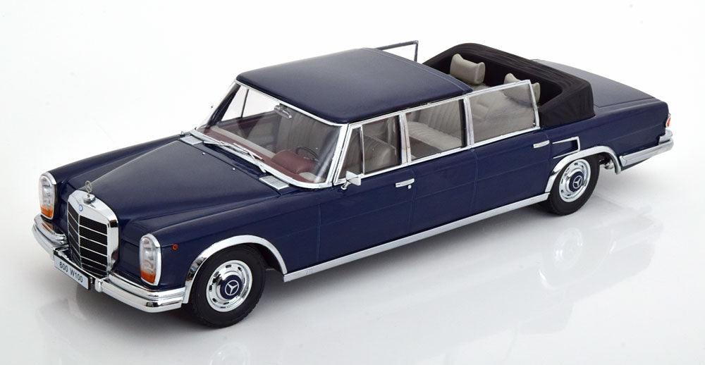 KK181182 Mercedes-Benz 600 W100 Landaulet 1964 dark blue 1:18 - ModelCarHQ